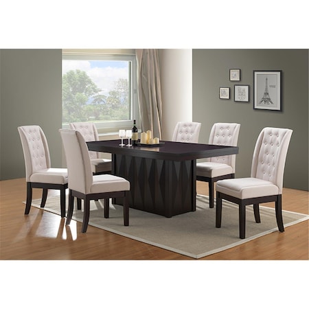 Kb 30 x 39 x 71 in. Wood Modern Rectangular Dinette Dining Room Table - Cappuccino D511-T